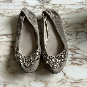 Adrienne Vittadini Jeweled Flats Size 8